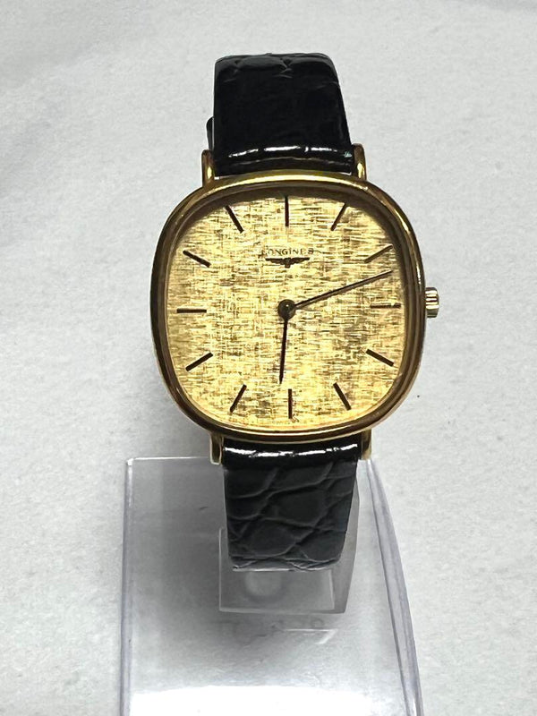 Hand-wound Gold Watch With Strap Vintage Mechanical Wristwatch Working