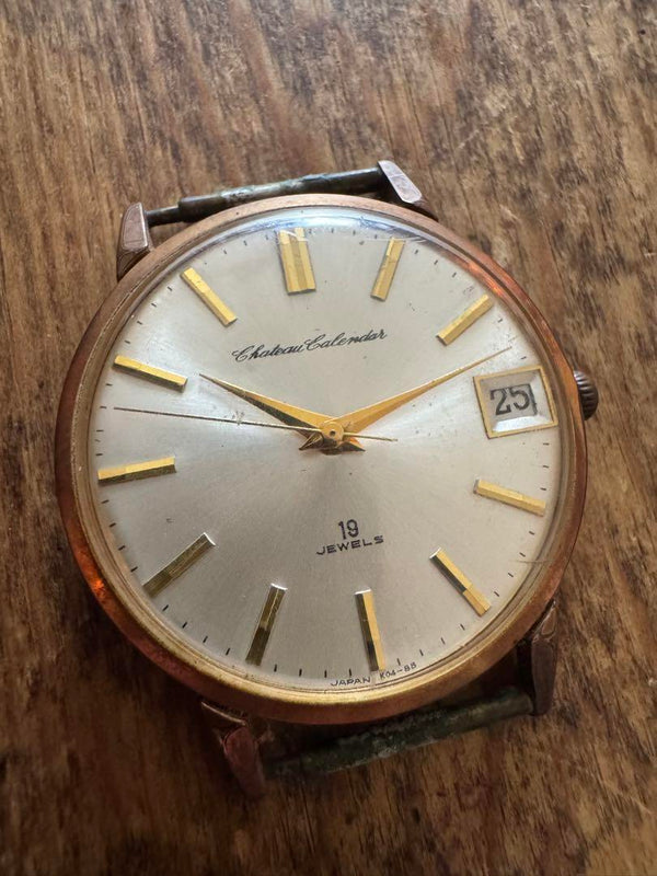 Ricoh Takano Chateau Calendar 19 Jewels Vintage Watch Mens  Wristwatch