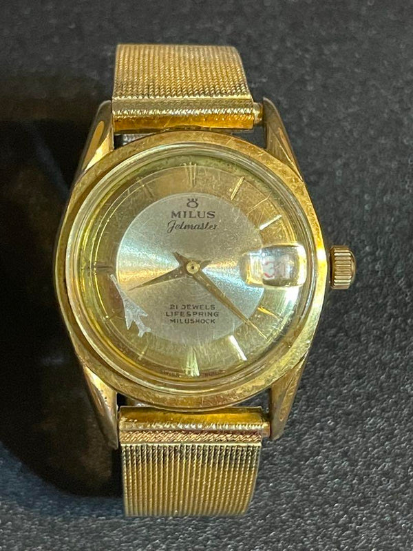 Jetmaster 40.33 Hand-winding Watch Silver Dial Working Condition Swiss