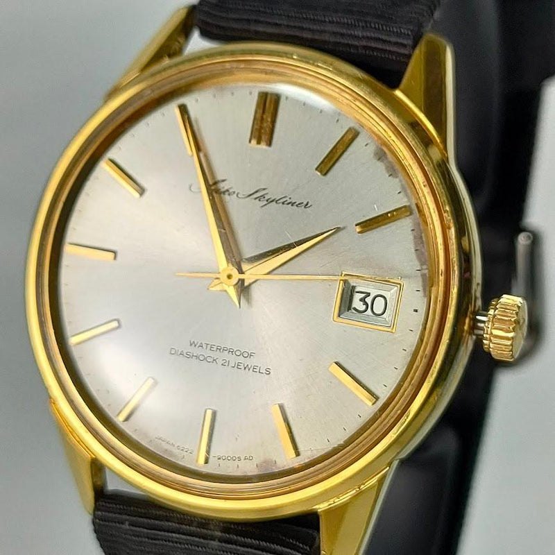 Skyliner Day-date Vintage Watch Working Mens Analog Timepiece