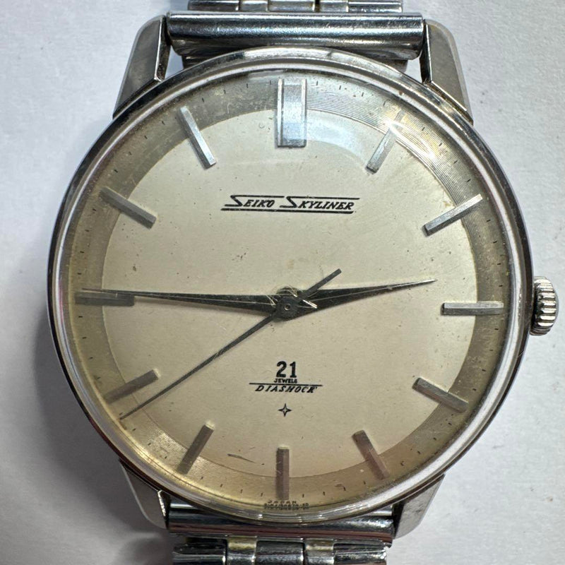 Skyliner Diashock 21 Jewels Vintage Mens Watch Mechanical Hand-winding