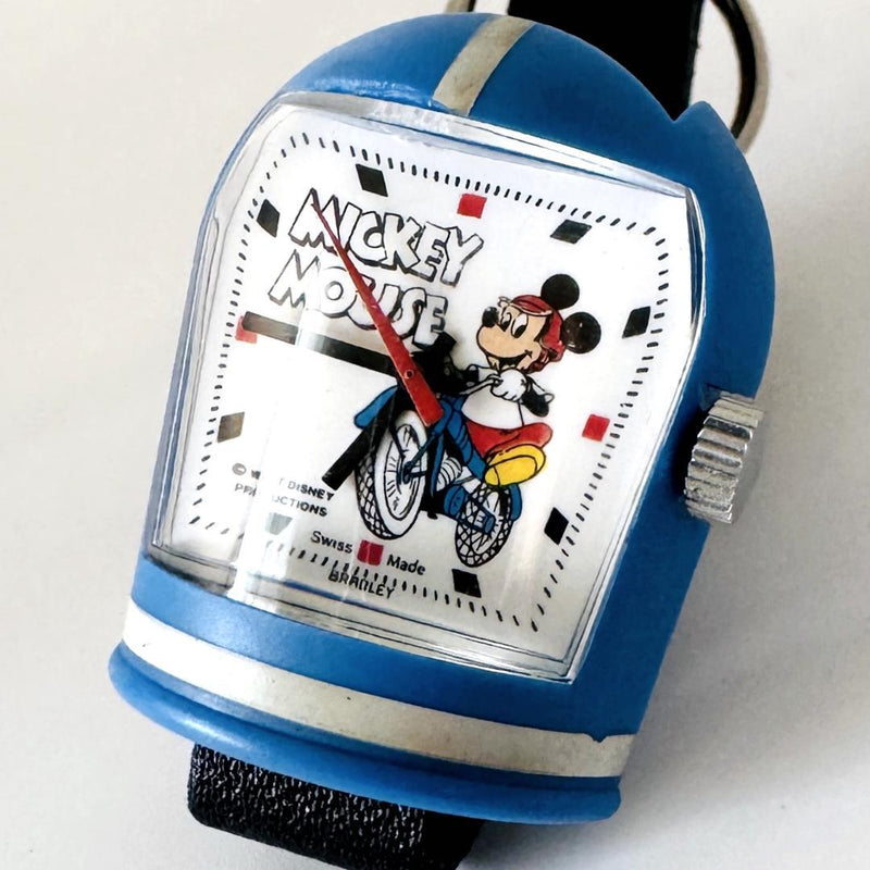 Bradley Mickey Mouse Hand-winding Racer Antique Watch Collectible Wind-up Toy