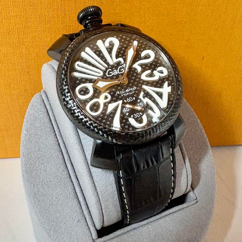 Gaga Milano 48mm Hand-wound Watch Limited Edition (500) Mens Analog Wristwatch