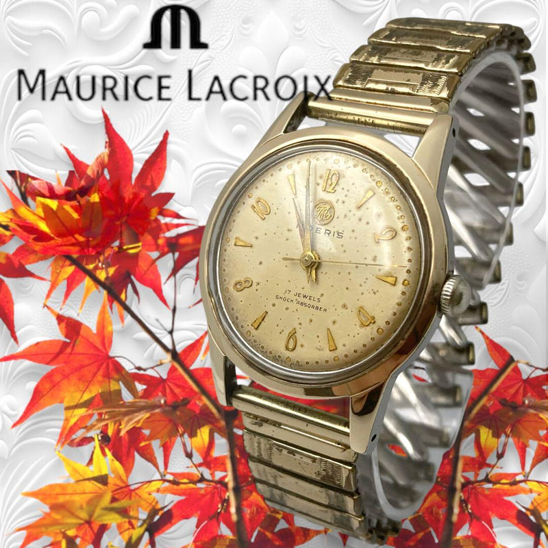 Moeris Manual Winding Watch Gold Tone 3-hand Analog Display Classic Style