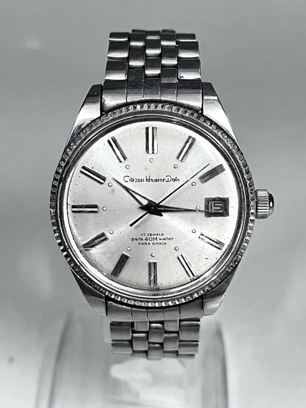 Homer Date Watch Fluted Bezel Manual Winding Vintage Style Mens