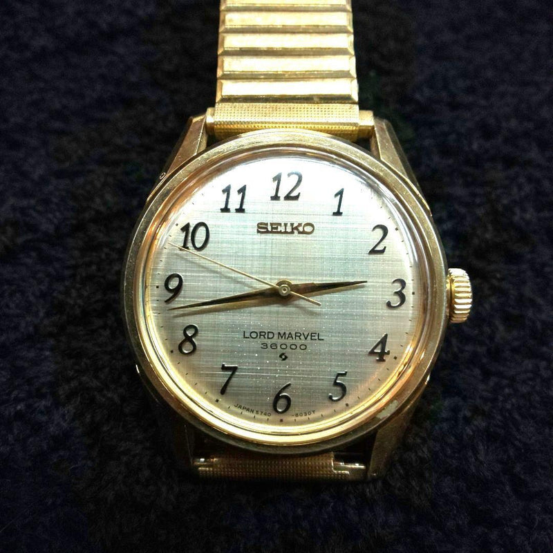 Lord Marvel 36000 Hand-winding Mens Watch Silk Dial Vintage Mechanical