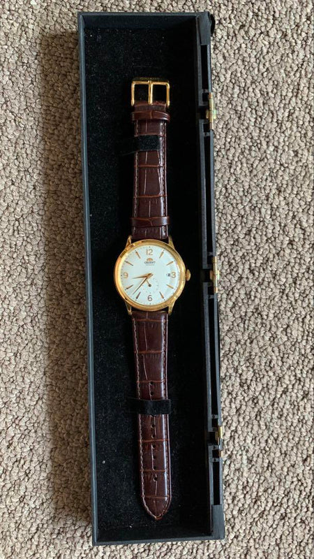 Watch (Gold) Mens Wrist Watch Mechanical Water Resistant