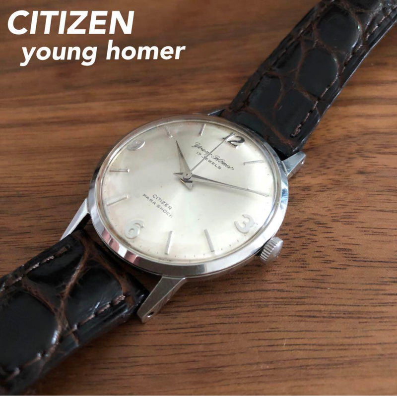 Young Homer 1962 Hand-wound Watch Showa 37 Vintage Steel Mechanical