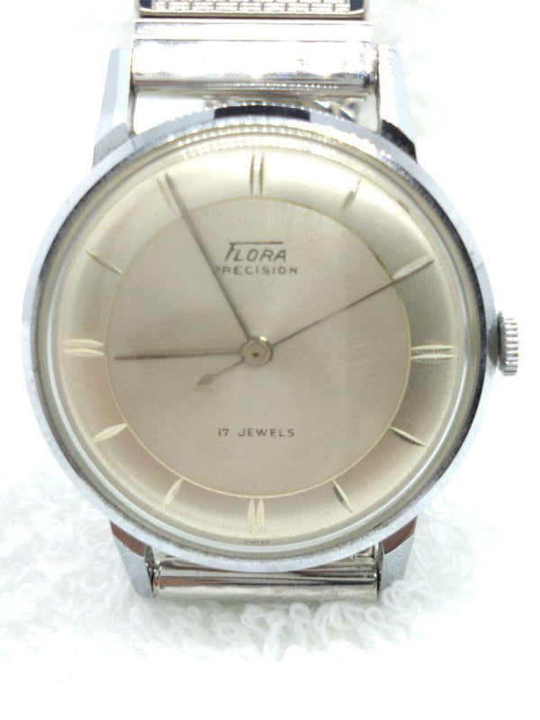 Flora Precision 17 Jewels Hand-winding Watch (W250802) Mechanical Wristwatch