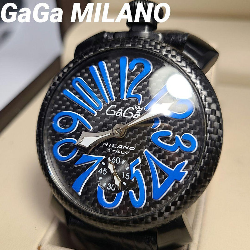 Gaga Milano Limited Edition Manuale 48mm Hand-wound Mens Watch Swiss Made