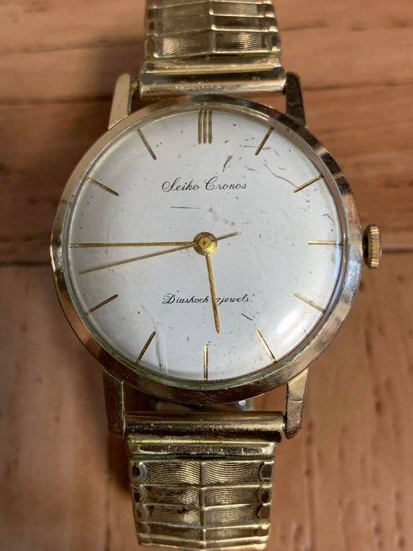 Chronos Hand-wound Watch Gold-plated Vintage 1960s Collectible Timepiece