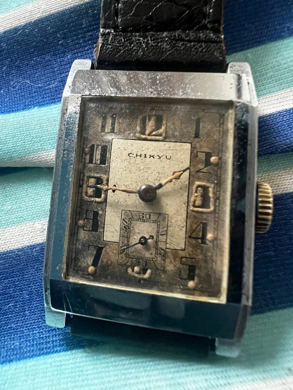 sha Seiko Chikyu Hand-winding Watch Silver Dial Vintage Mechanical