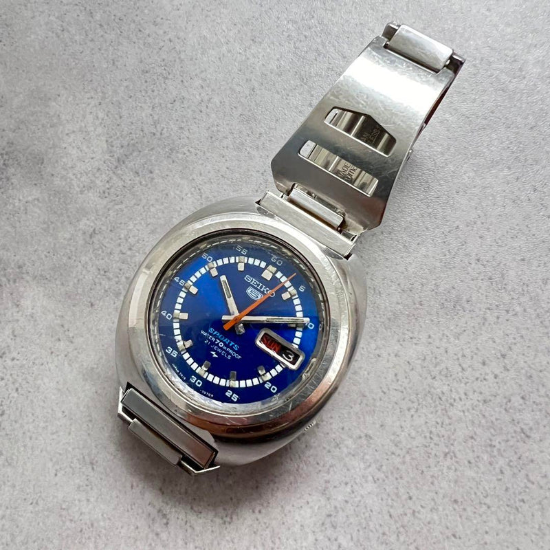 70s  5 Sports  Vintage Watch Seiko Sports Mens Watch Collectible