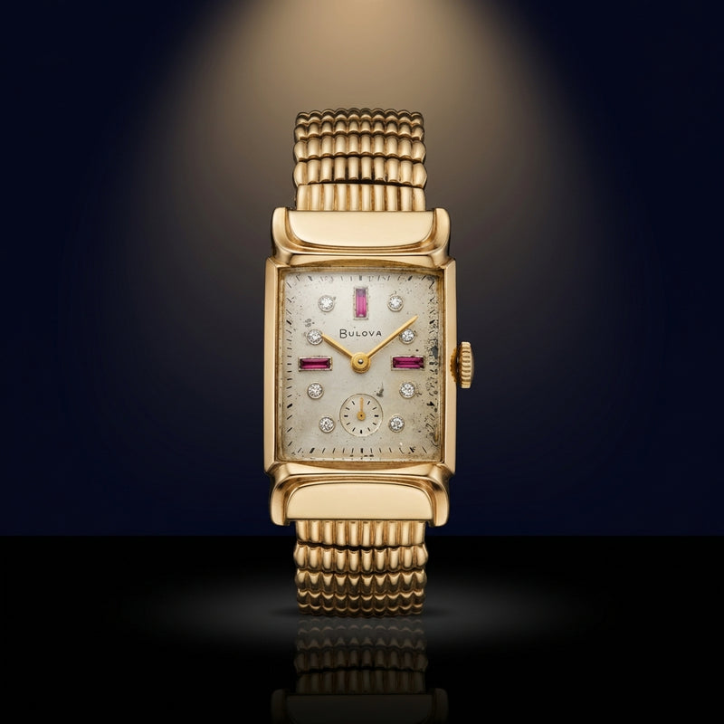 Hand-winding Watch Small Seconds Rectangular Case Vintage Style Dress