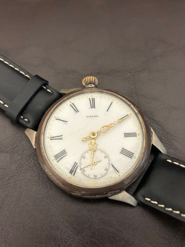 Omega Pocket Watch Drivers Driving Watch Manual Winding Ceramic Silver Pocket