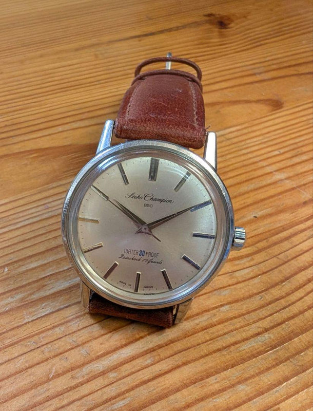 Champion Hand-wound Watch Overhauled Cracked Crystal Nato Strap Vintage