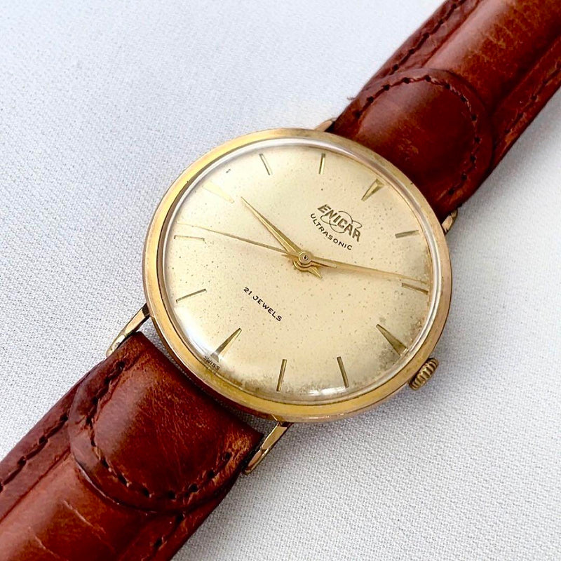 Vintage Swiss Made  21 Jewel Mens Hand-winding Watch Mechanical