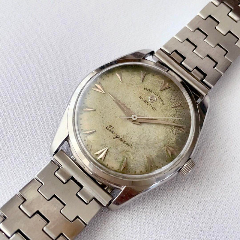 Vintage Swiss Election 17 Jewel Mens Hand-winding Wristwatch Mechanical Dress