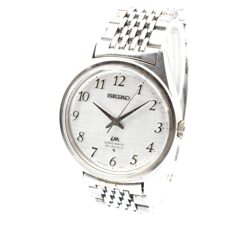 5601-9000 Lord Matic White Watch Hand-winding Vintage Mens Dress Watch