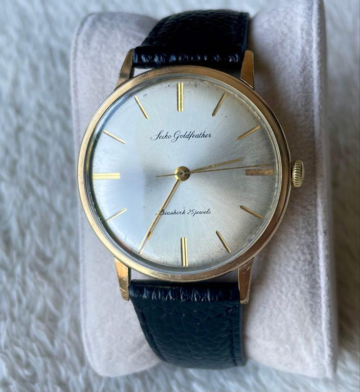 Goldfeather 25 Jewels Hand-winding Wristwatch Vintage Dress Watch Gold