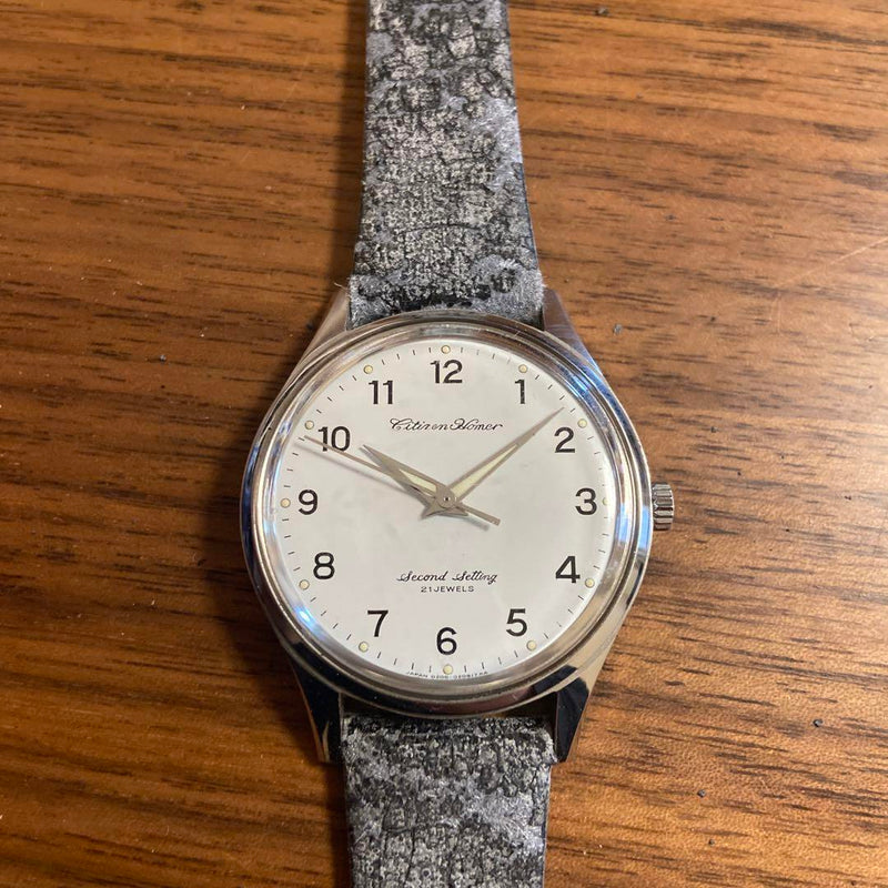 Homer Railway Watch Hand-wound Tohoku 9030 White Dial Vintage Style