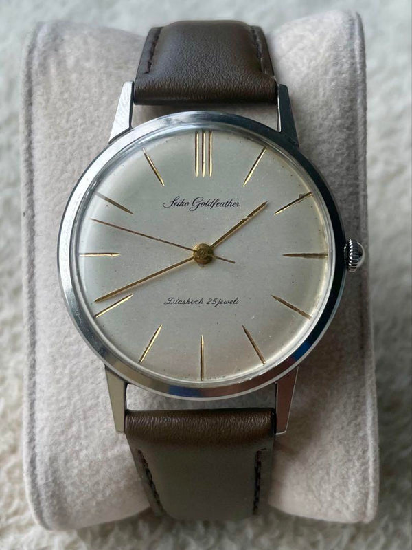 Goldfeather 25 Jewels Hand-winding Watch Silver Dress Watch Vintage Style