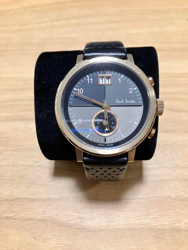 Watch Black Gray Dial Mens Wristwatch Luxury Timepiece