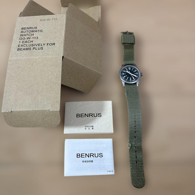 Benrus Gc-w-113  Benrus Military Watch Stainless Steel Vintage Style