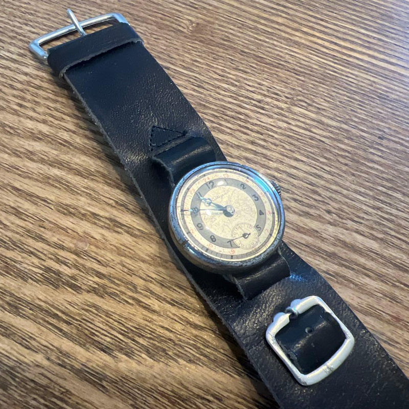 Paris Style Hand-winding Watch Silver Dial Vintage Mechanical Wristwatch