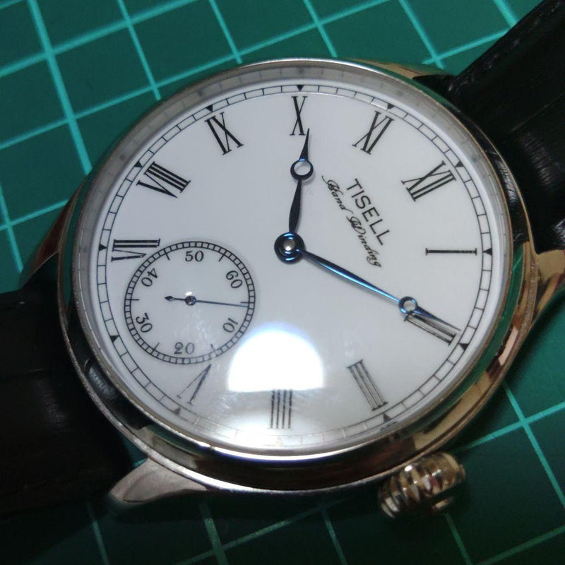 Tisell Hand-wound Watch Chinese Unitas 6498 Movement Screwed Balance Wheel