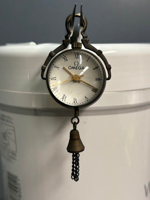 Omega Spherical Hand-wound Clock Antique Skeleton Mechanical Desk/table Clock