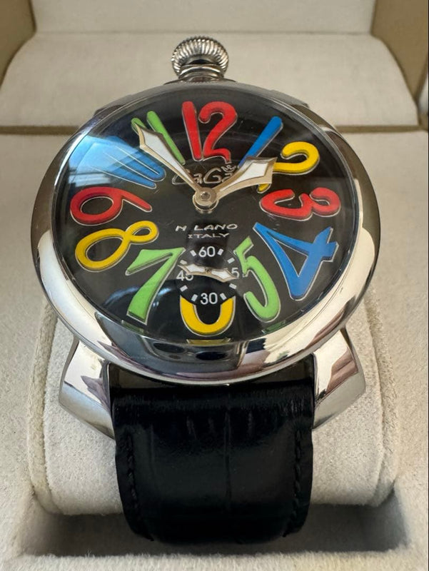 Gaga Milano Manuale 48mm Skeleton Watch Hand-winding Mechanical Mens Luxury