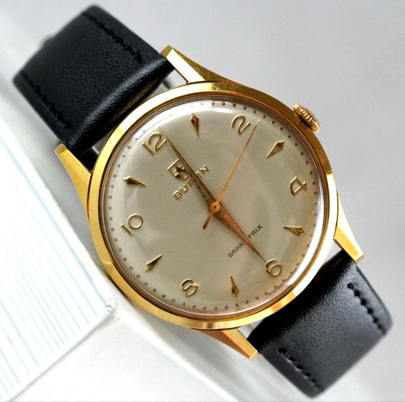 Grand Prix Vintage Watch Arabic Numerals Manual Winding Mens Dress Watch