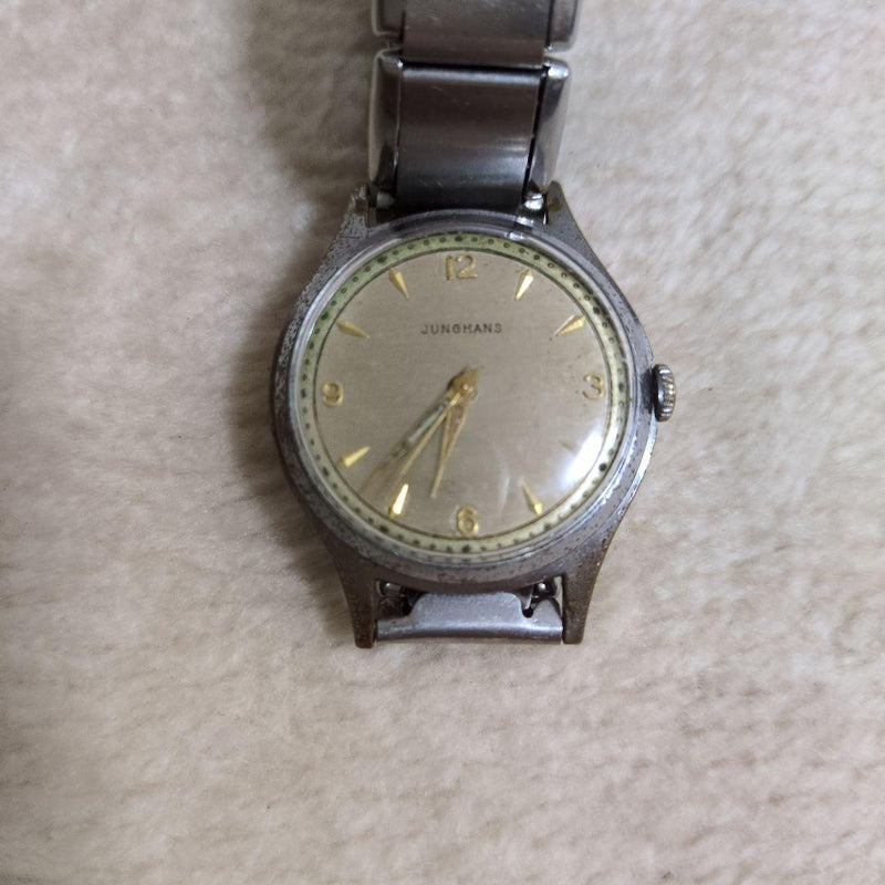 Junghans Hand-wound Watch Silver Dial Classic Mechanical Wristwatch