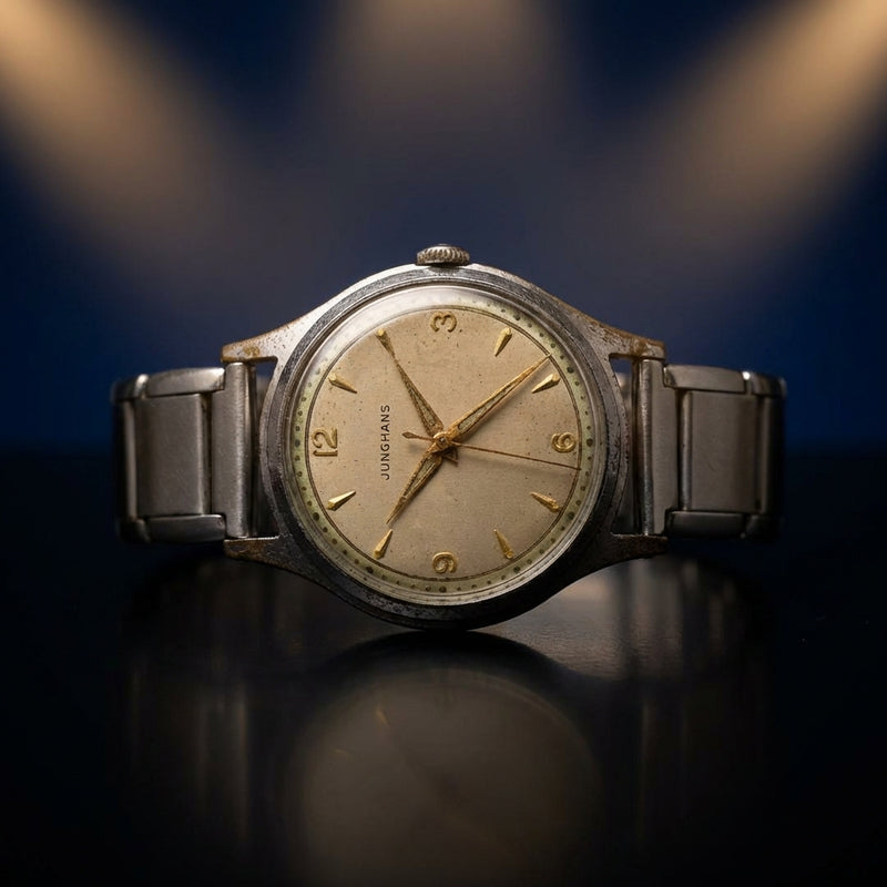 Hand-wound Watch Silver Dial Classic Mechanical Wristwatch