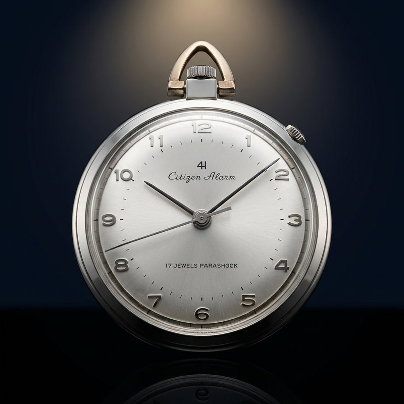 11005  Alarm Pocket Watch Vintage Mechanical Alarm Collectible