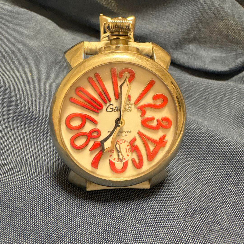 Gaga Milano Manual-winding Watch White Red Swiss Made Luxury Mens Wristwatch