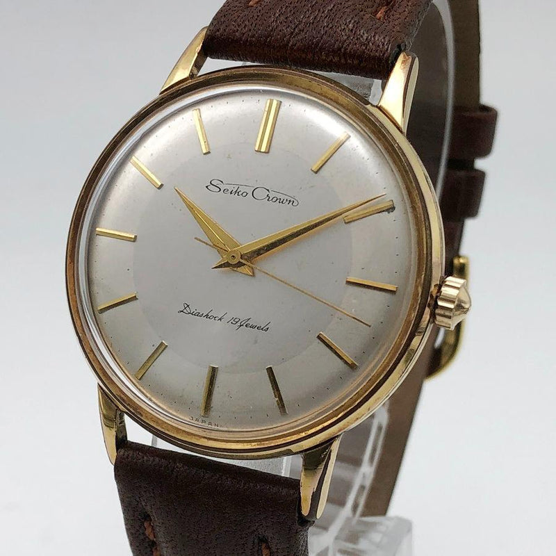 Serviced  Crown Two-tone Dial 1960 Manual Winding Vintage Watch. Classic