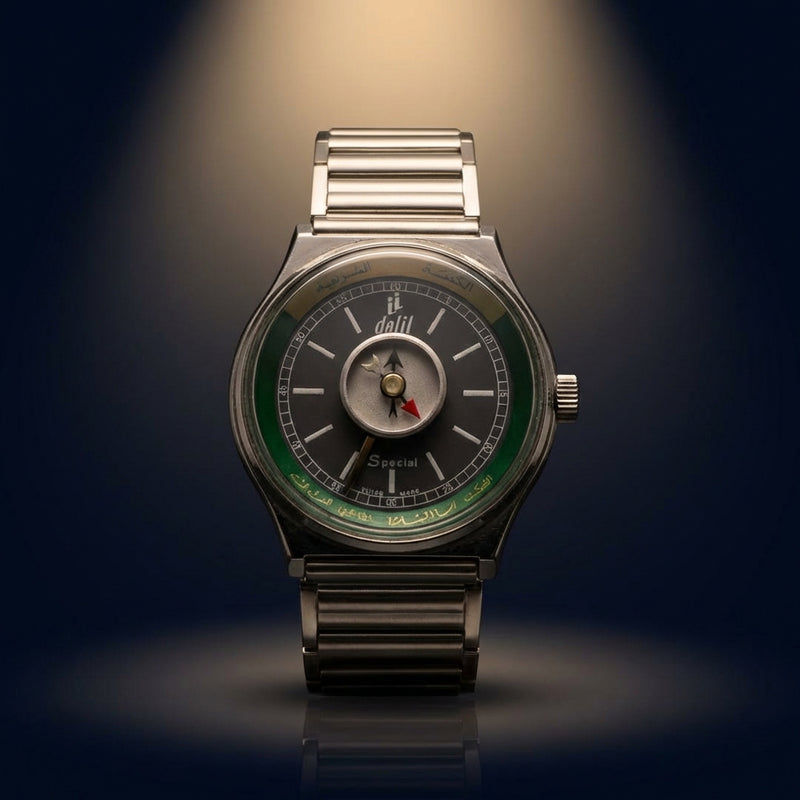 Antique Hand-wound Wristwatch With Compass Vintage Mechanical Watch Collectible