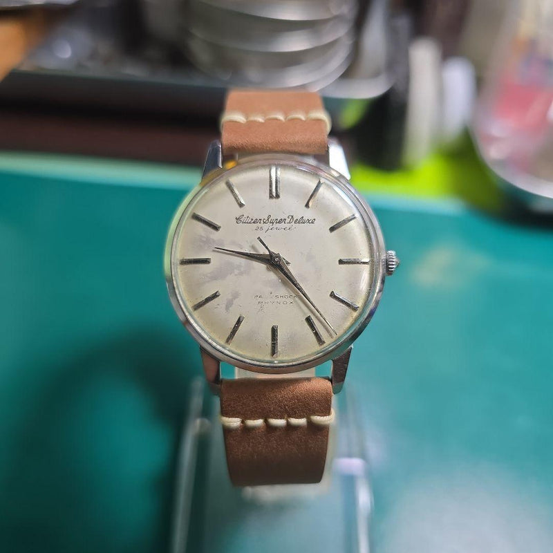 Super Deluxe 25 Jewels Hand-winding Watch Serviced Working Vintage