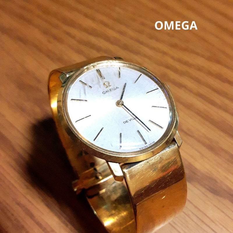 Omega Vintage De Ville Gold Silver Hand-winding Mens Watch Working Classic