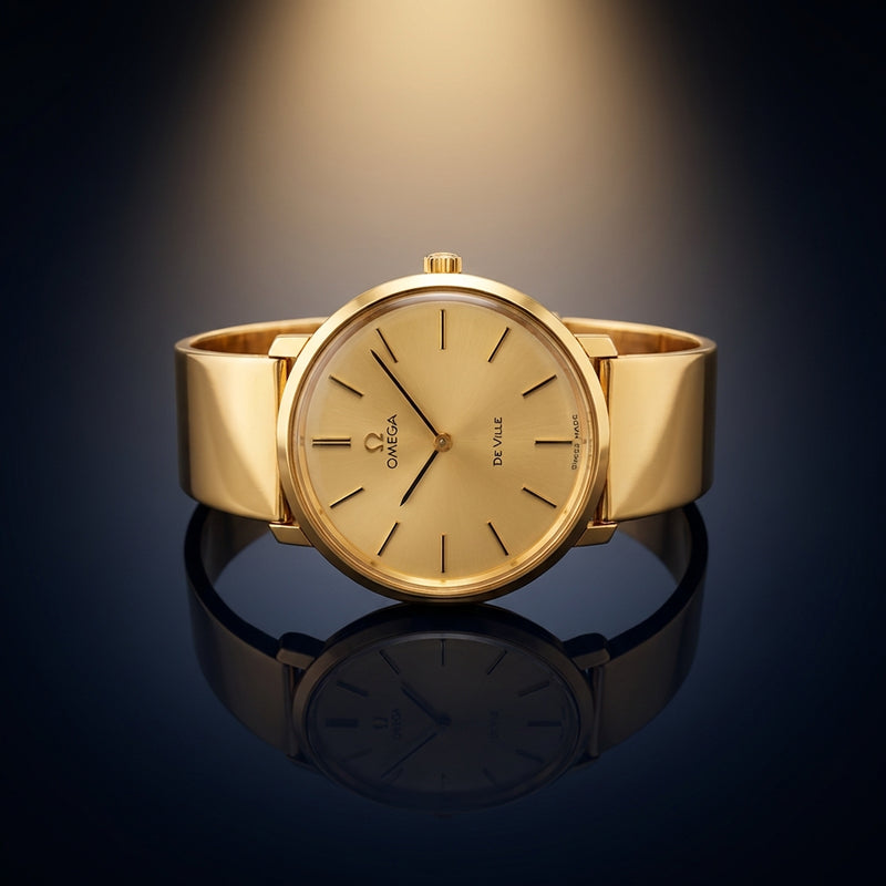 Vintage De Ville Gold Silver Hand-winding Mens Watch Working Classic