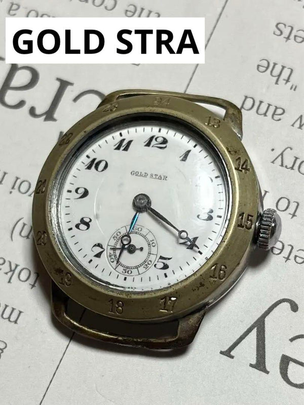 Gold Star Pre-war Wristwatch Double Case Hand-wound Mechanical Watch Vintage