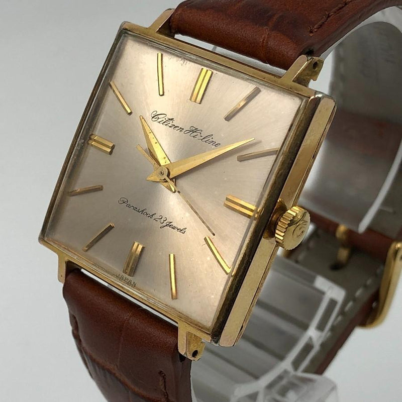 High-line Square Vintage Hand-winding Mens Watch Mechanical Dress Watch