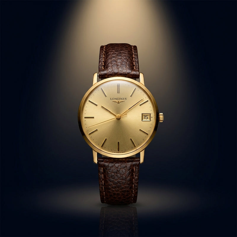 Vintage  Hand-wound Watch With Date Gold Working Condition Collectible