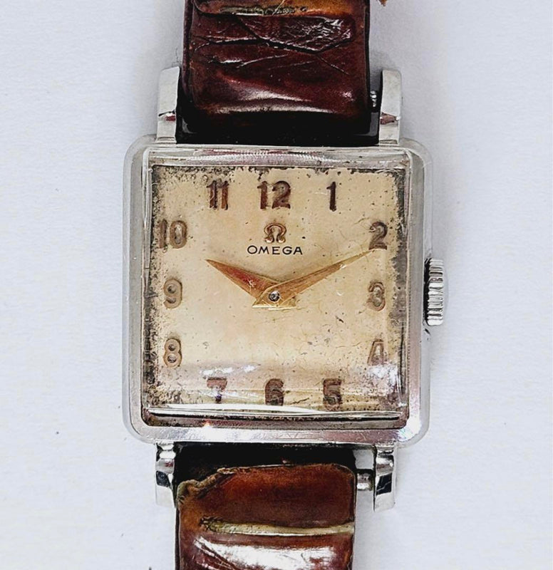 Omega Square Hand-wound Wristwatch Vintage Antique Working Watch Collectible
