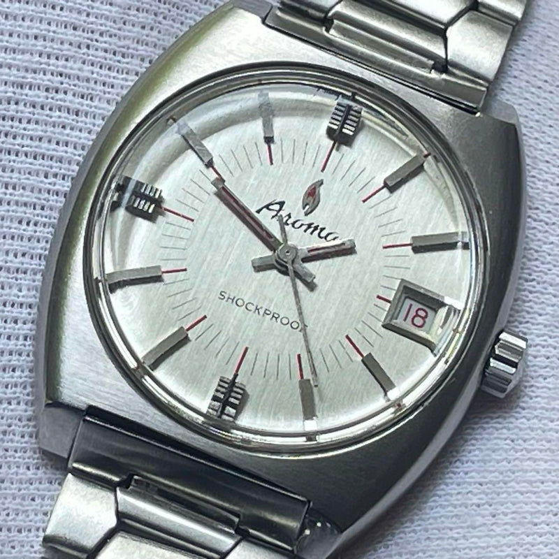 Aroma Swiss Made Manual Mens Watch Mechanical Wristwatch Luxury Dress Watch