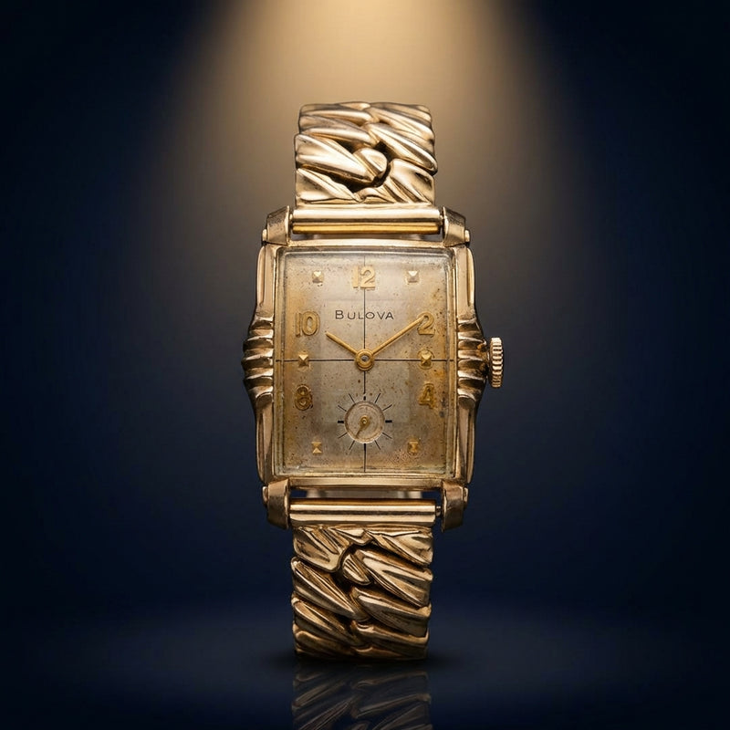 President 10krgp Mens Hand-winding Antique Watch Gold Plated Vintage