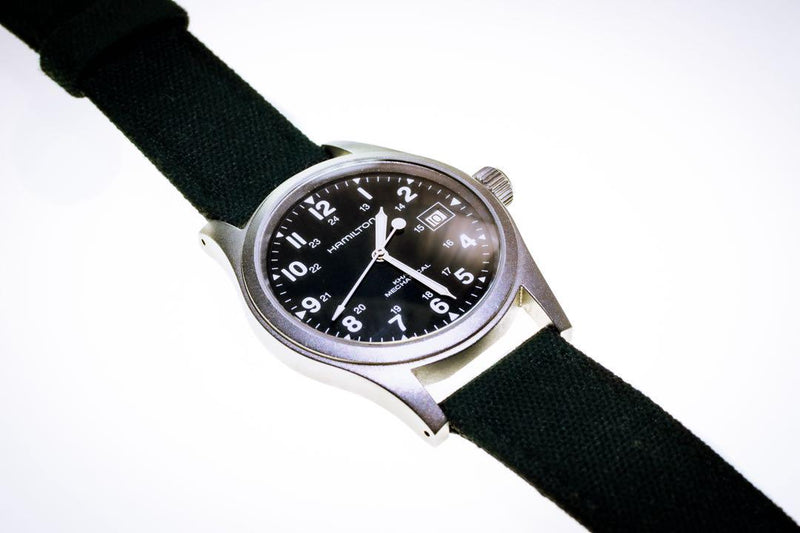 Khaki Mechanical Hand-wound Black Dial Watch Limited Edition Mens