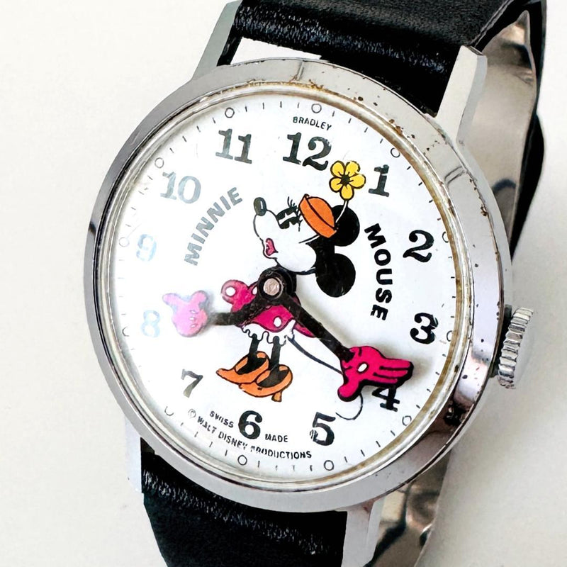 Bradley Minnie Mouse Hand-winding Antique Pie-eye Watch Collectible Character